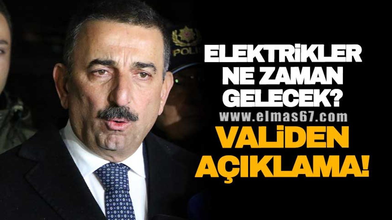 Elektrikler ne zaman gelecek? Vali Hacıbektaşoğlu'ndan açıklama!