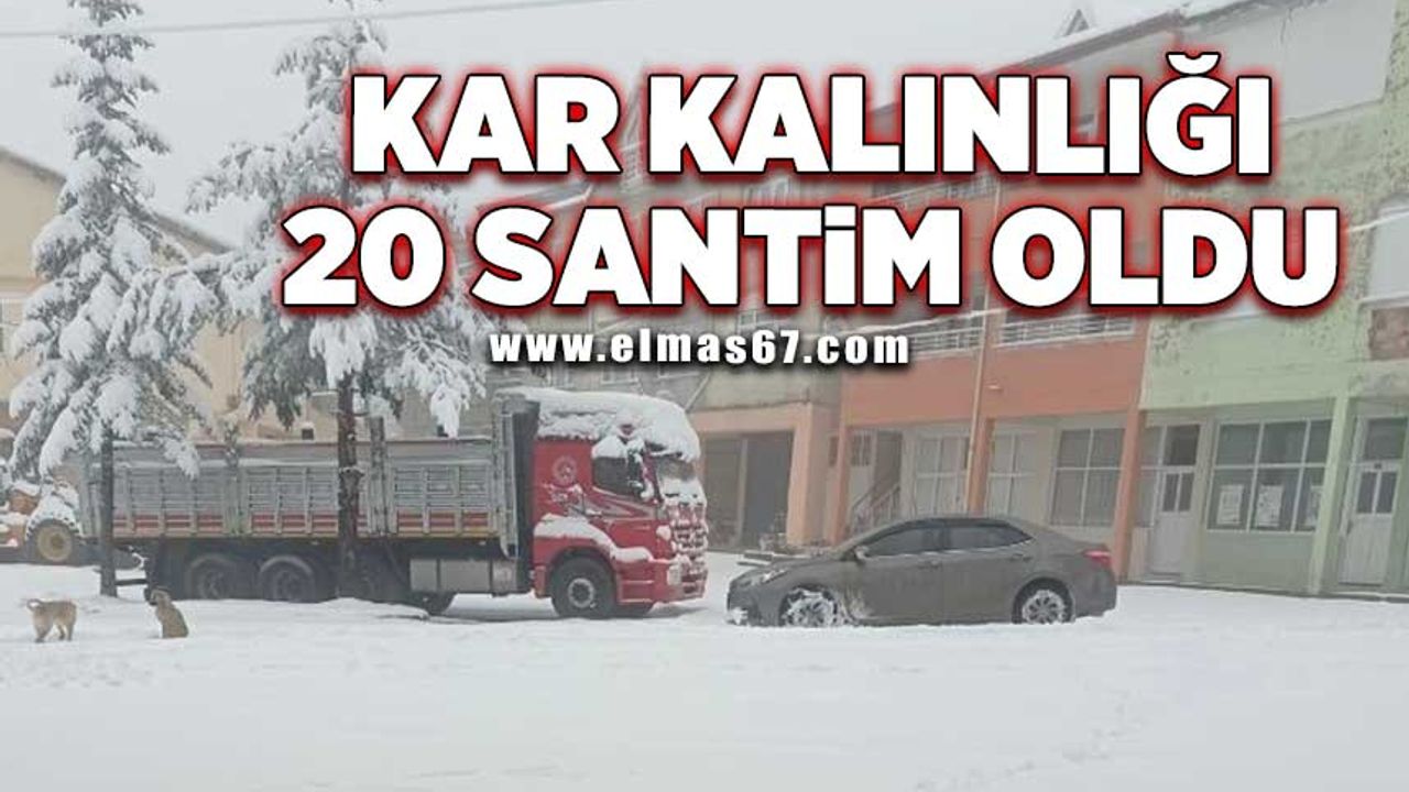 Zonguldak'ta kar kalınlığı 20 santim oldu