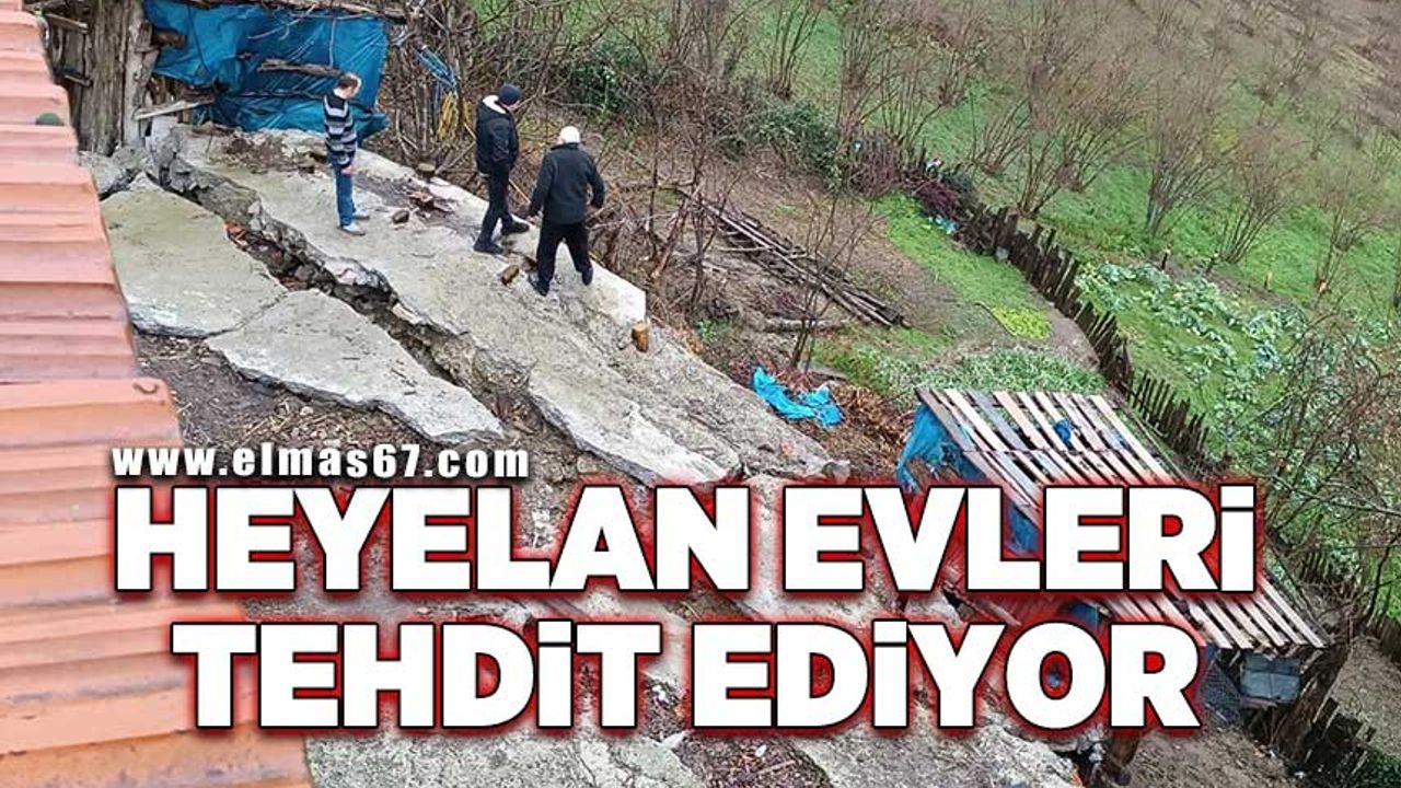 Zonguldak'ta heyelan evleri tehdit ediyor