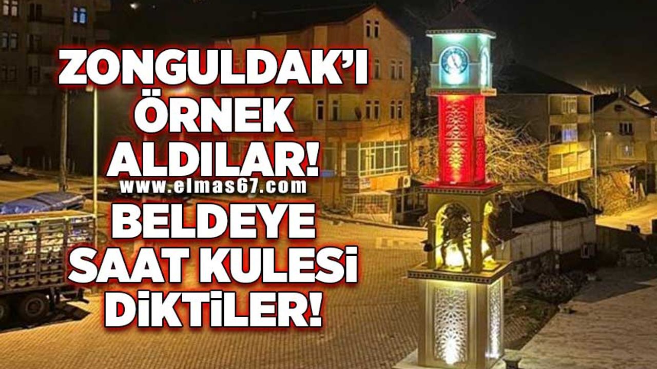 Zonguldak'ı örnek aldılar! Beldeye saat kulesi diktiler