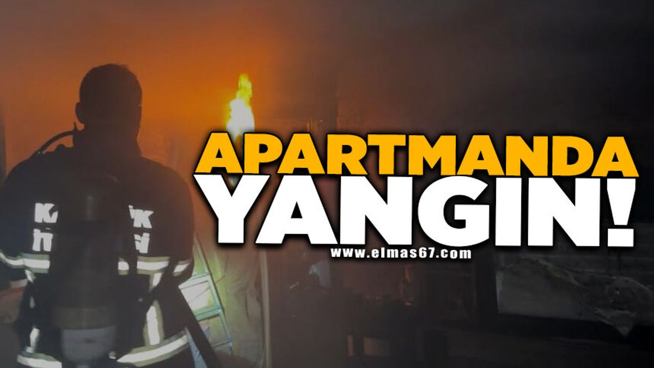 Apartman yangınında 2 kişi dumandan etkilendi