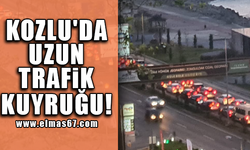 Kozlu'da uzun trafik kuyruğu!