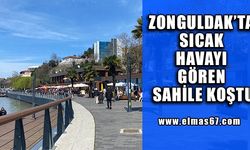 Zonguldak’ta sıcak havayı gören sahile koştu
