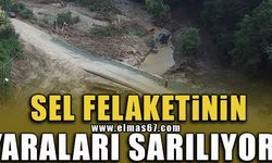 Zonguldak’ta sel felaketinin yaraları sarılıyor, hasar gören yollar onarılıyor