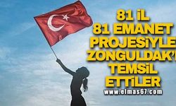 81 il 81 emanet projesiyle Zonguldak'ı temsil ettiler
