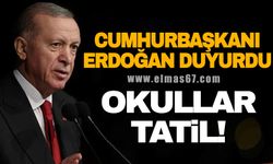 Cumhurbaşkanı Erdoğan duyurdu: Okullar tatil!