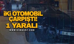 İki otomobil çarpıştı! 1 yaralı