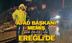 AFAD BAŞKANI MEMİŞ EREĞLİ'DE!