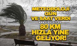 Meteoroloji gün ve saat verdi: 80 kilometre hızla yine geliyor