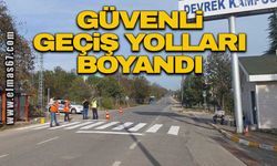 Güvenli geçiş yolları boyandı