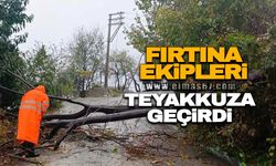 Fırtına ekipleri teyakkuza geçirdi