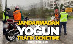 Jandarmadan motosiklet ve bisiklet kullanıcılarına trafik denetimi