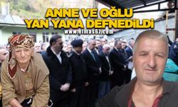 Anne ve oğlu yan yana defnedildi