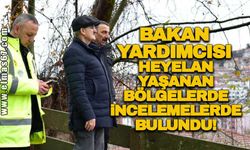 Bakan yardımcısı heyelan yaşanan bölgelerde incelemelerde bulundu!