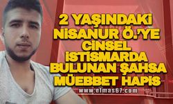 2 Yaşındaki Nisanur Ö.'ye cinsel istismarda bulunan şahsa müebbet hapis