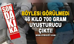 Böylesi görülmedi... 46 kilo 700 gram uyuşturucu çıktı