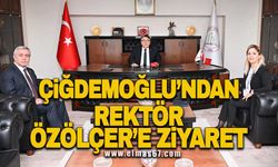 Doç. Dr. Ceyhan Çiğdemoğlu’ndan Rektör Özölçer’e ziyaret