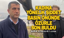 Kadına yönelik şiddet basın önünde özürle son buldu