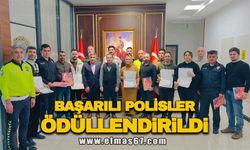 Başarılı polisler ödüllendirildi