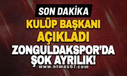 Kulüp başkanı açıkladı Zonguldakspor'da ayrılık! 