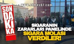 Sigaranın zararları panelinde 'sigara molası' verdiler!