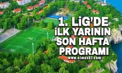 1.Lig’de ilk yarının son hafta programı