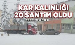 Zonguldak'ta kar kalınlığı 20 santim oldu