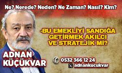 BU EMEKLİYİ SANDIĞA GETİRMEK AKILCI VE STRATEJİK Mİ?