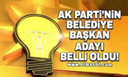 Ak Parti'nin Belediye başkan adayı belli oldu!