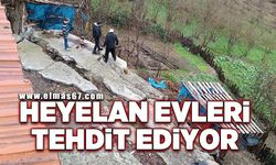 Zonguldak'ta heyelan evleri tehdit ediyor