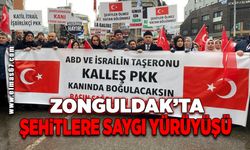 Zonguldak'ta şehitlere saygı yürüyüşü