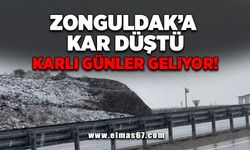 Zonguldak'a kar düştü! Karlı günler geliyor