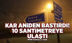 Kar aniden bastırdı! 10 Santimetreye ulaştı