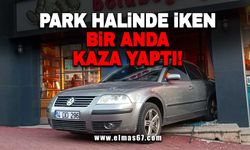 Park halinde iken bir anda kaza yaptı!