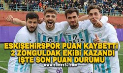 Eskişehirspor puan kaybetti 2 Zonguldak ekibi kazandı İşte son puan durumu