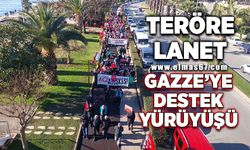 Teröre tepki, Gazze'ye destek yürüyüşü düzenlendi