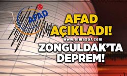 AFAD açıkladı! Zonguldak'ta deprem