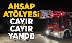 Ahşap atölyesi cayır cayır yandı!