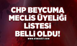 CHP Beycuma meclis üyeliği listesi belli oldu!