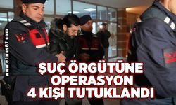 Suç örgütüne operasyon 4 kişi tutuklandı