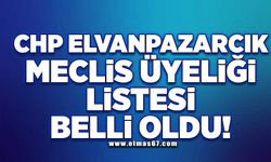 CHP Elvanpazarcık meclis üyeliği listesi belli oldu!