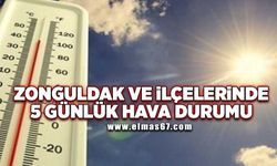Zonguldak ve ilçelerinde 5 günlük hava tahmini