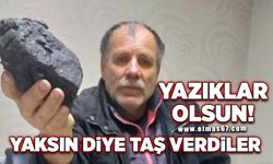 Zonguldak’ta yine yardım kömürü yine taş!