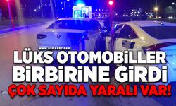 Lüks otomobiller birbirine girdi çok sayıda yaralı var!