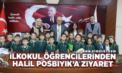 İlkokul öğrencilerinden Halil Posbıyık'a ziyaret