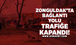 Zonguldak'ta bağlantı yolu trafiğe kapandı