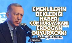 Emeklilerin beklediği haberi Cumhurbaşkanı Erdoğan verecek!