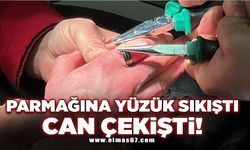 Parmağına yüzük sıkıştı can çekişti!