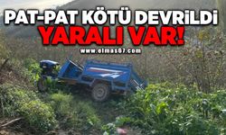 Pat-pat kötü devrildi yaralı var