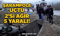 Şarampole uçtu 2'si ağır 5 yaralı!